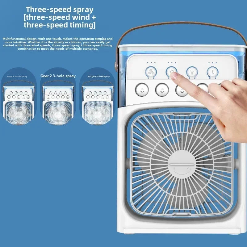 🌬️ Ventilatore da Scrivania con Timer e Brina Rinfrescante | Polar Floe