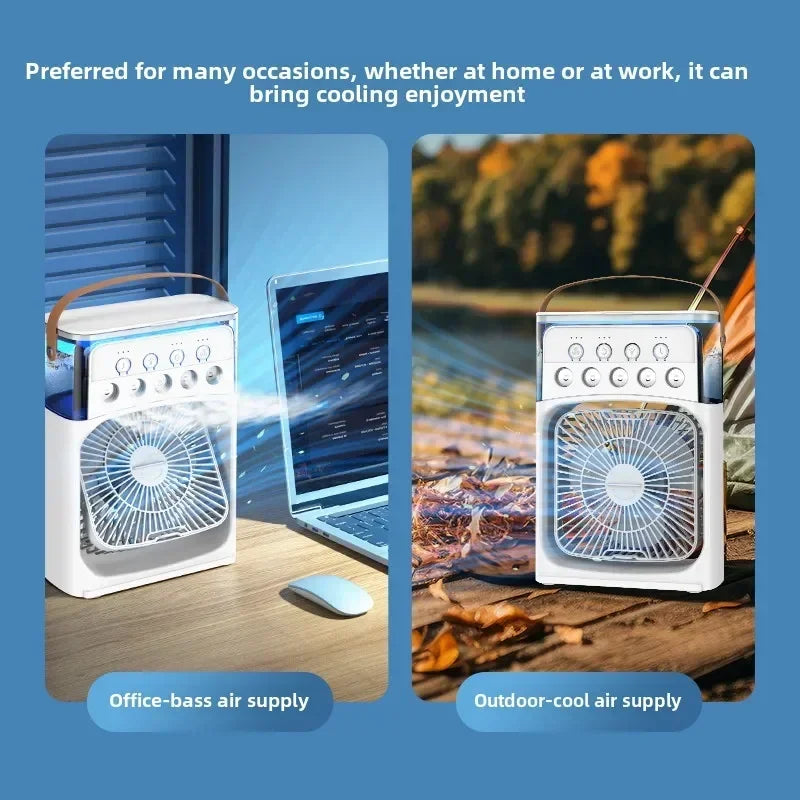 🌬️ Ventilatore da Scrivania con Timer e Brina Rinfrescante | Polar Floe