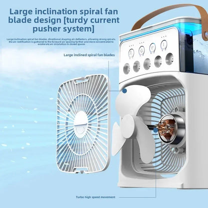 🌬️ Ventilatore da Scrivania con Timer e Brina Rinfrescante | Polar Floe