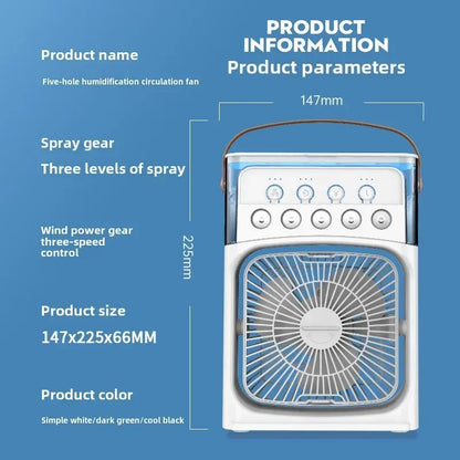🌬️ Ventilatore da Scrivania con Timer e Brina Rinfrescante | Polar Floe